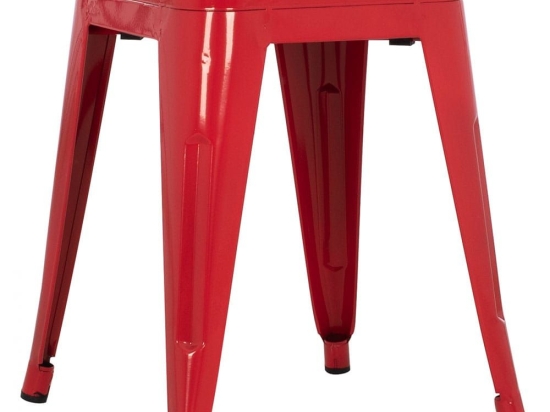 Σκαμπό Melita HM0096.14 39x39x46cm Red Μέταλλο