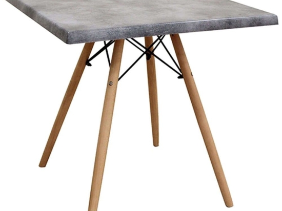Τραπέζι Randy 08.0014.2 70x70cm Cement Werzalit,Ξύλο