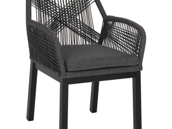 Πολυθρόνα Howard HM5543.03 Με Σχοινί & Μαξιλάρι 58x60x85cm Black-Anthracite