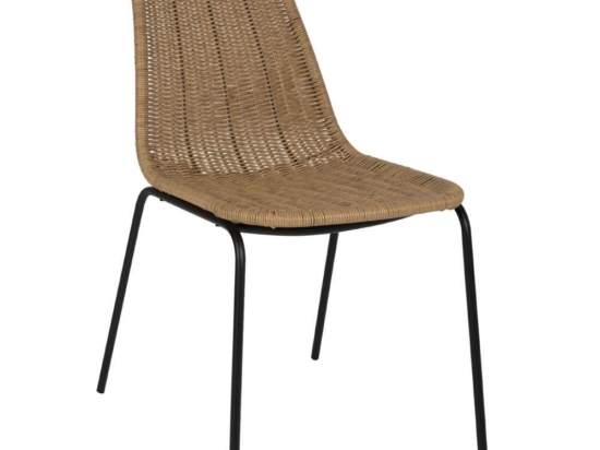 Πολυθρόνα Επαγγελματική HM5867.01 43,5x63x82cm Rattan Natural-Black