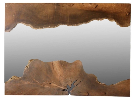 Καθρέπτης HM9363 140x80cm Από Μασίφ Ξύλο Τeak Natural Ξύλο,Γυαλί