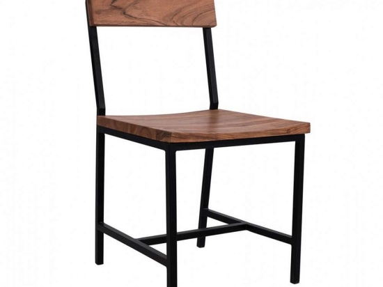 Καρέκλα HM8179.11 45,5x43,5x85,5cm Ξύλο Ακακίας Natural Μέταλλο,Ξύλο