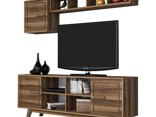 Σύνθεση Τηλεόρασης HM9516.01 160x35x56,2cm Walnut Μελαμίνη