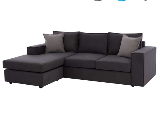 Καναπές Γωνία Monaco HM3257.10 Αναστρέψιμη 240x170x86cm Αλέκιαστο Ύφασμα Grey Ύφασμα