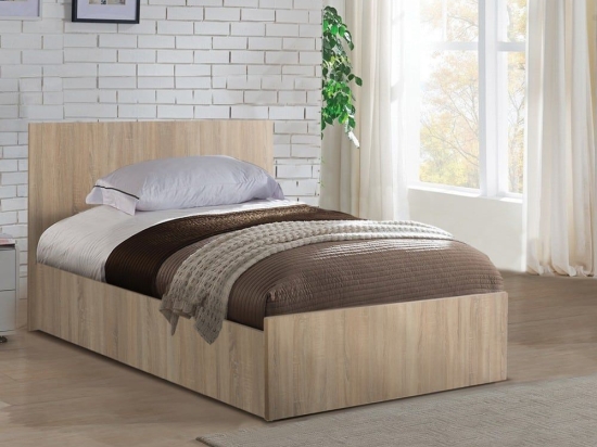 Κρεβάτι Adler HM2433.01 Για Μονό Στρώμα 90x200cm Sonama-Oak Single Μελαμίνη