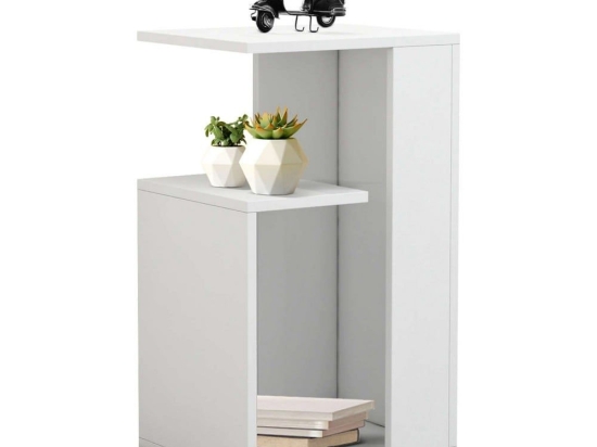 Τραπέζι Βοηθητικό Dawn HM8880.11 35x29,5x60cm White Μελαμίνη