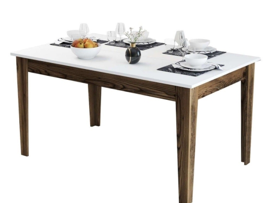 Τραπέζι Με Αποθηκευτικό Χώρο HM9507.02 145x88x75cm Walnut-White Μελαμίνη