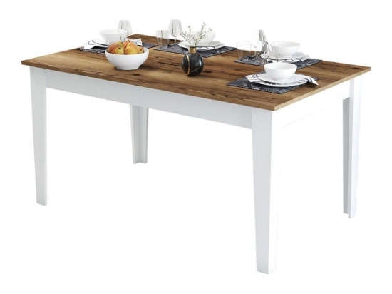 Τραπέζι Με Αποθηκευτικό Χώρο HM9507.07 145x88x75cm White-Walnut Μελαμίνη