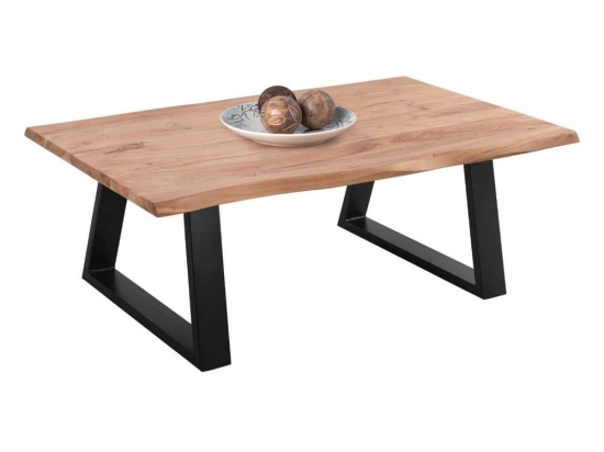 Τραπέζι Σαλονιού Sofia Slim HM8502.11 115x65x41cm Ακακίας Natural-Black Μέταλλο,Ξύλο