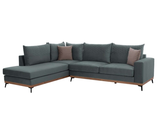 Καναπές Αριστερή Γωνία Mesina HM3253.07L 290x240x94cm Αλέκιαστο Ύφασμα Mint