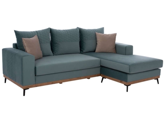 Καναπές Γωνία Αναστρέψιμη Portofino HM3252.07 240x165x92cm Αλέκιαστο Ύφασμα Mint Ξύλο,Ύφασμα