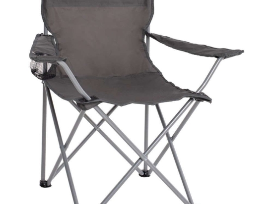 Πολυθρόνα Fisherman HM5096.01 Πτυσσόμενη Camping Με Θέση Για Ποτήρι 77x48x81cm Grey