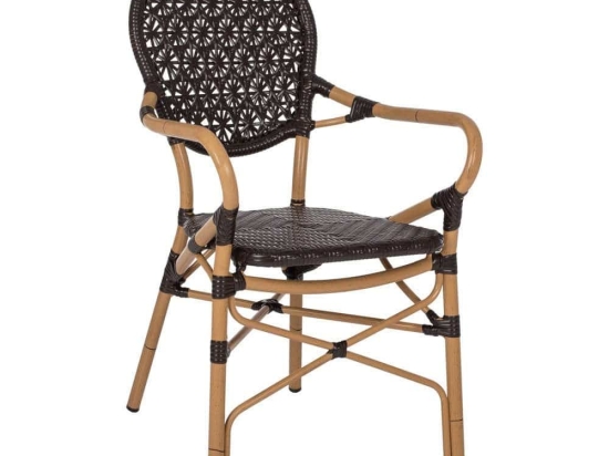 Πολυθρόνα Bamboo Look HM5926.01 56x62x95cm Rattan Natural-Brown