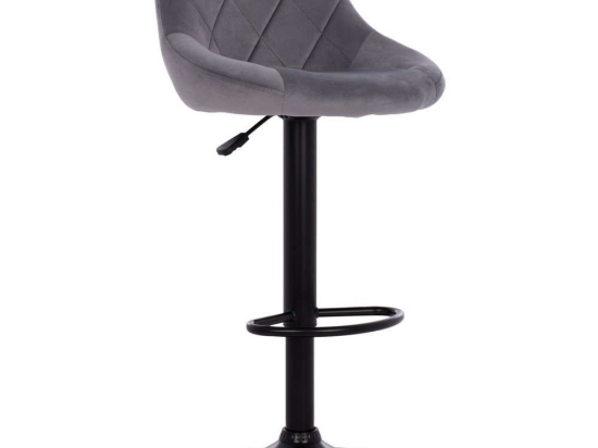 Σκαμπό Μπαρ Rose HM204.20 46x48,5x105cm Με Αμορτισέρ Grey