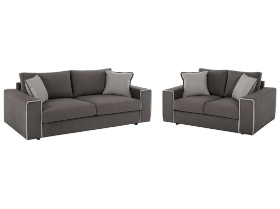 Σαλόνι (Σετ 2Τμχ) Home HM3235.01 Με Αλέκιαστο Ύφασμα Grey Ύφασμα