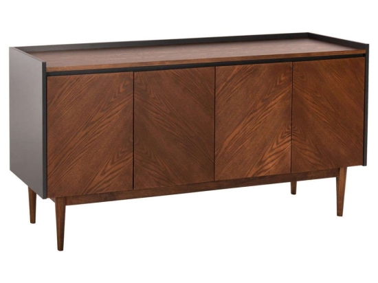 Μπουφές Been HM9740 170x43x83cm Mdf Dark Grey-Walnut Mdf