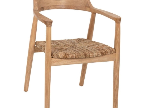 Πολυθρόνα Kingsley HM9634.01 57,5x54x80cm Από Ξύλο Sungkai Natural Rattan,Ξύλο