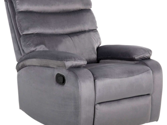 Πολυθρόνα Relax Yasumu HM9783.01 80x93x100cm Βελούδο Grey Βελούδο