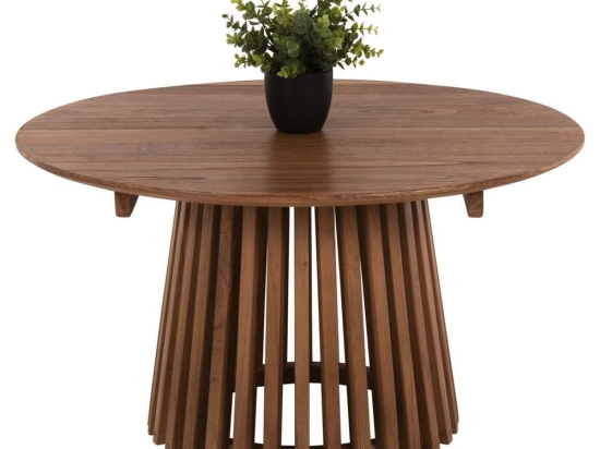 Τραπέζι Σαλονιού Στρογγυλό Frantz HM9387.11 Φ80x45cm Από Μασίφ Ξύλο Mindi Natural Ξύλο