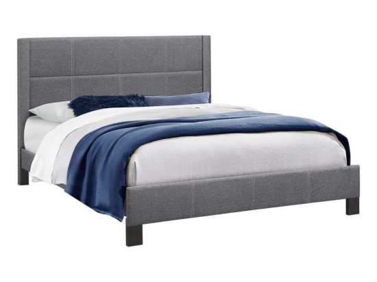 Κρεβάτι Trillop Ημ666.01 Για Στρώμα 160x200cm Ύφασμα Grey Διπλό
