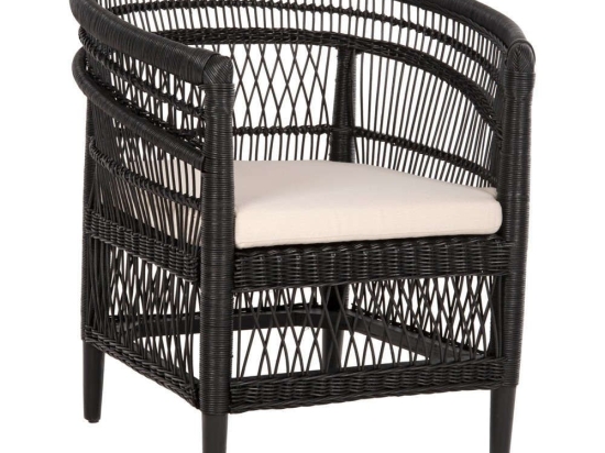 Πολυθρόνα Malawi HM9635.03 Με Μαξιλάρι 80x70x86cm Rattan Black