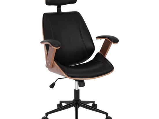 ΚΑΡΕΚΛΑ ΓΡΑΦΕΙΟΥ ΔΙΕΥΘΥΝΤΙΚΗ SUPERIOR PRO HM1109.01 ΚΑΡΥΔΙ-ΜΑΥΡO PU 63x67x123Yεκ.