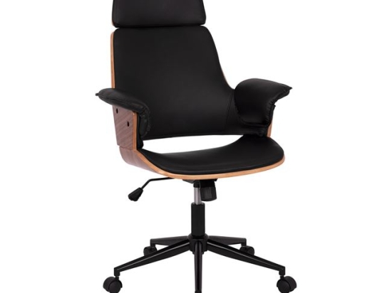 ΚΑΡΕΚΛΑ ΓΡΑΦΕΙΟΥ ΔΙΕΥΘΥΝΤΙΚΗ SUPERIOR PRO HM1110.01 ΚΑΡΥΔΙ-ΜΑΥΡΗ 67x66x120 cm