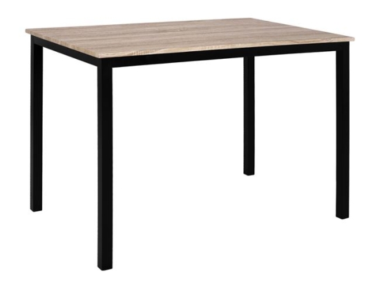 ΤΡΑΠΕΖΙ ΤΡΑΠΕΖΑΡΙΑΣ PANYA HM8332, 110X70Χ76 SONOMA, ΜΑΥΡΑ ΠΟΔΙΑ