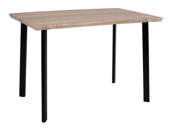 ΤΡΑΠΕΖΙ ΤΡΑΠΕΖΑΡΙΑΣ PALANI 110X70 SONAMA ΜΕ ΜΑΥΡΑ ΠΟΔΙΑ HM8333