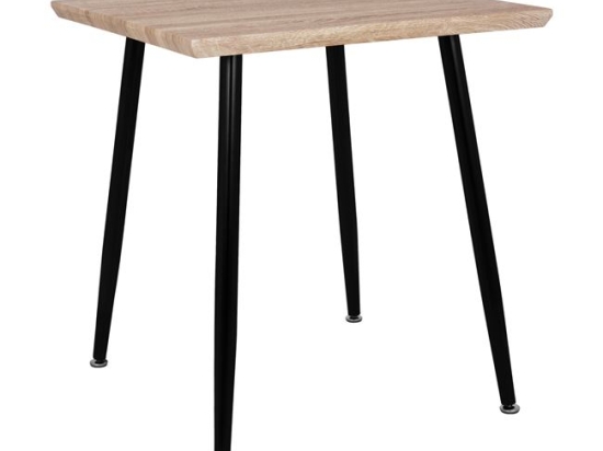 ΤΡΑΠΕΖΙ ΤΡΑΠΕΖΑΡΙΑΣ PALOMA HM8335.01, 70Χ70X76.5, SONOMA, ΜΑΥΡΑ ΠΟΔΙΑ