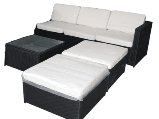 Bonsai Home Σετ Σαλόνι Κήπου Rattan 6 Τεμαχίων 58,5Χ58,5Χ37 cm
