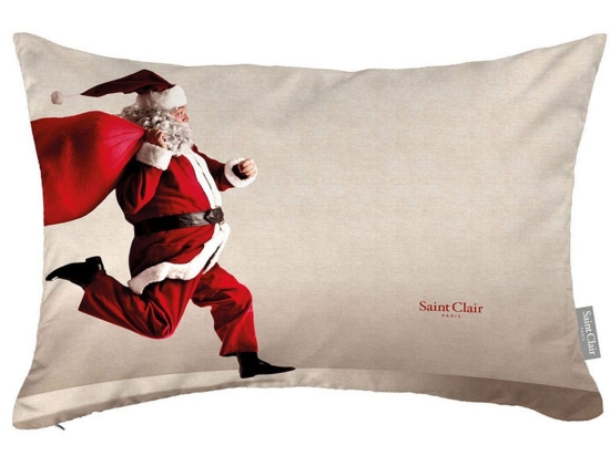 Διακοσμητικό Μαξιλάρι Με Γέμιση 4003 Beige-Red Saint Clair 30Χ45 30x45cm