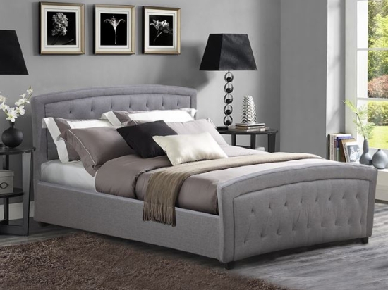 ΚΡΕΒΑΤΙ ODELIA ΜΕ ΥΦΑΣΜΑ DARK GREY HM550.05 150x200 εκ.