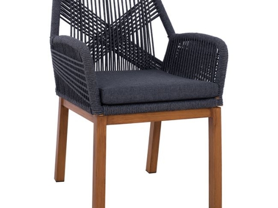 ΠΟΛΥΘΡΟΝΑ ΑΛΟΥΜΙΝΙΟΥ HOWARD BAMBOO LOOK ΜΕ ΣΧΟΙΝΙ ΓΚΡΙ HM5543 56x58x82.5 cm