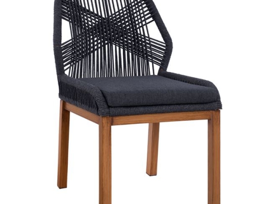 ΚΑΡΕΚΛΑ ΑΛΟΥΜΙΝΙΟΥ SOLEIL BAMBOO LOOK ΜΕ ΣΧΟΙΝΙ ΓΚΡΙ HM5547.01 56x60x83 cm.
