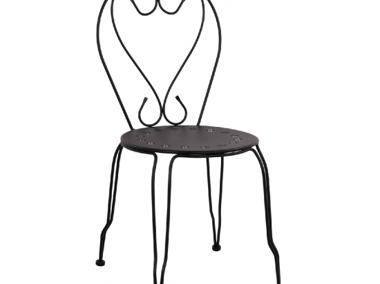 ΚΑΡΕΚΛΑ ΜΕΤΑΛΛΙΚΗ AMORE ΜΑΥΡΗ 42x48x90 εκ. HM5007.11