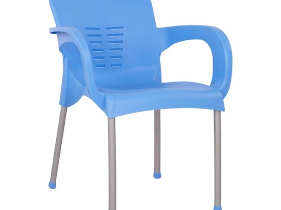 ΠΟΛΥΘΡΟΝΑ ΠΟΛΥΠΡΟΠΥΛΕΝΙΟΥ KAREK HM5592.08 ΧΡΩΜΑ ΜΠΛΕ ΜΕ ΠΟΔΙ ΑΛΟΥΜΙΝΙΟΥ 59x58x81Y εκ.