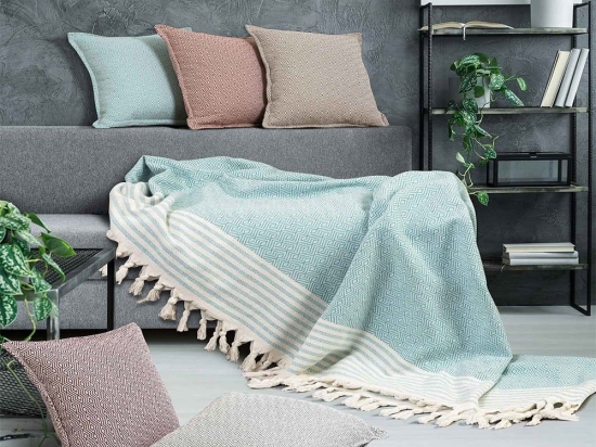 Ριχτάρι Tent Turquoise Madi Πολυθρόνα 170x180cm 100% Βαμβάκι