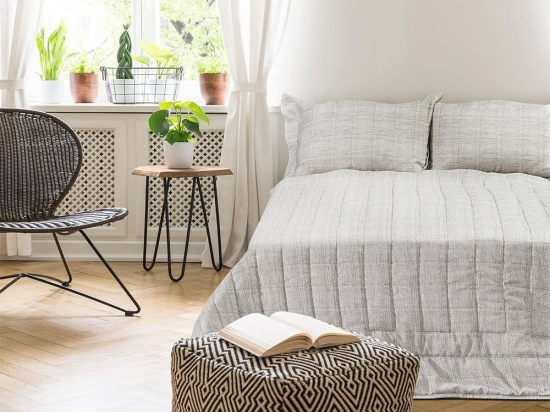 Κουβερλί Νυφικό Square (Σετ 3τμχ) Beige Madi Υπέρδιπλο 220x240cm Βαμβάκι,Πλαστικό