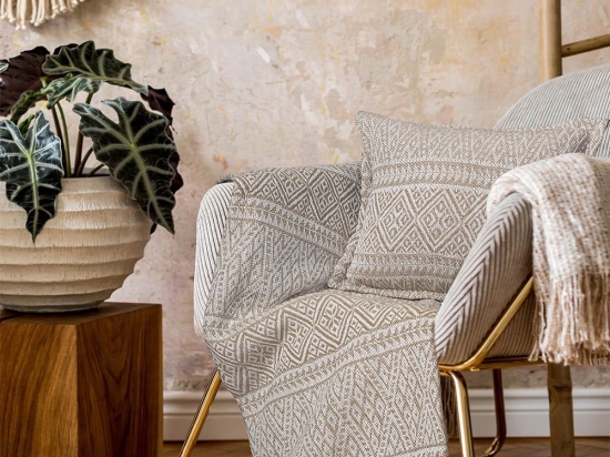 Ριχτάρι Tomb Beige Madi Διθέσιο 180x250cm 100% Βαμβάκι