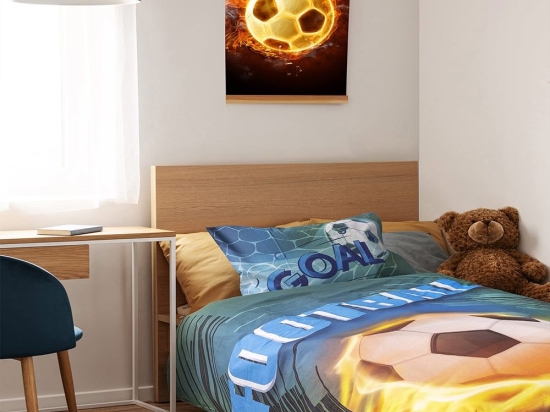 Σεντόνια Παιδικά Champions (Σετ 3τμχ) Multi Madi Μονό 170x240cm 100% Βαμβάκι
