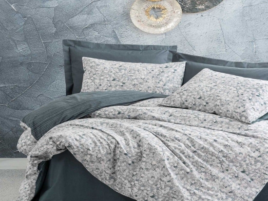 Σεντόνια Gusty (Σετ 4τμχ) Grey Madi Υπέρδιπλο 240x260cm 100% Βαμβάκι