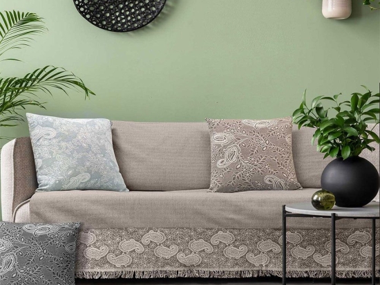 Ριχτάρι Blomster Brown Madi Τετραθέσιο 170x340cm 100% Βαμβάκι