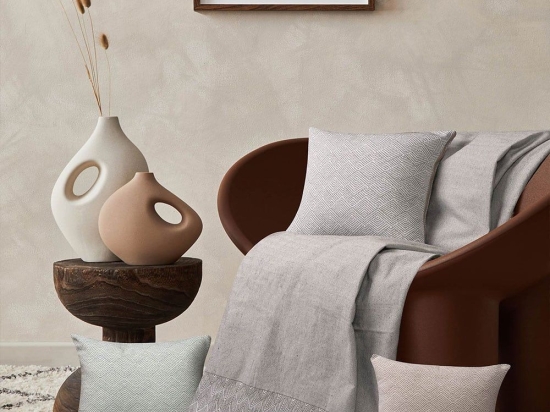 Ριχτάρι Rombo Brown Madi Πολυθρόνα 170x180cm 100% Βαμβάκι