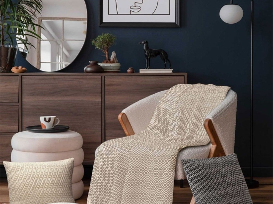 Ριχτάρι Herhaling Beige Madi Διθέσιο 190x250cm 100% Βαμβάκι