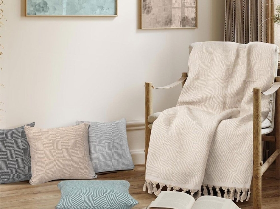 Ριχτάρι Vorm Beige Madi Πολυθρόνα 180x190cm 100% Βαμβάκι