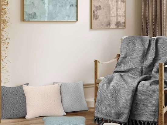 Ριχτάρι Vorm Anthracite Madi Τριθέσιο 190x300cm 100% Βαμβάκι