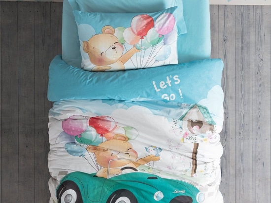 Κουβερλί Παιδικό Lets Go (Σετ 2τμχ) Multi Madi Μονό 170x240cm 100% Βαμβάκι