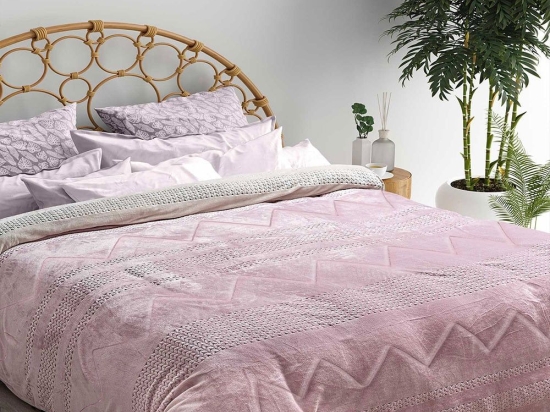 Κουβερτοπάπλωμα Queue Pink Madi Ημίδιπλο 180x240cm Silicon Fiber