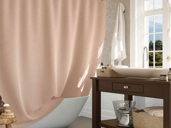 Κουρτίνα Μπάνιου Llano Beige Madi 180Πx200Υ 180x200cm Pet